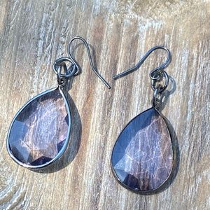 Amethyst Glass Earrings